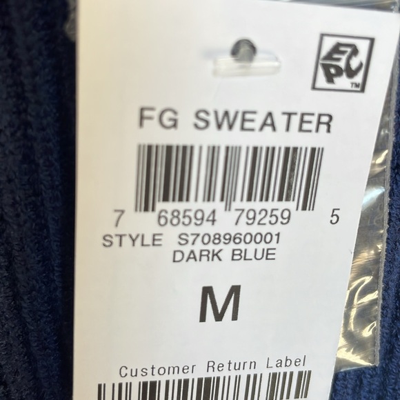 Cropped blue button up sweater - Picture 5 of 6